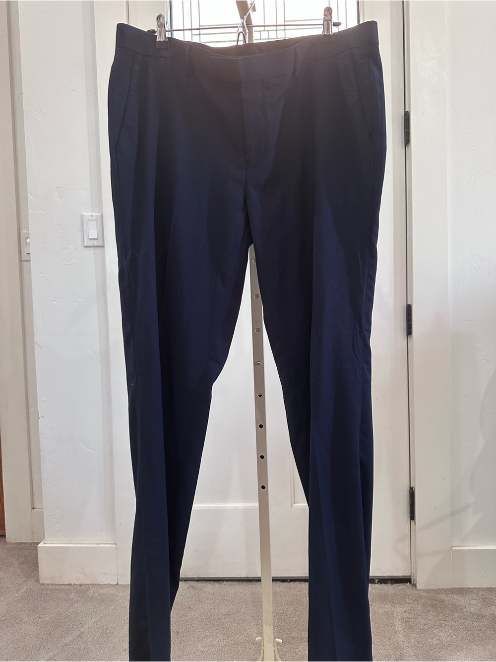 Soul of London Men's Navy Dress Pants - Classic Tailored Fit